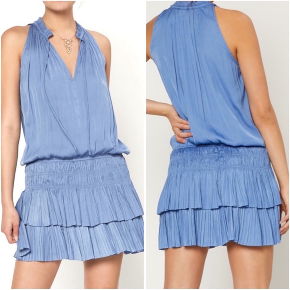 Anthropologie Current Air Cara Pleated Mini Dress